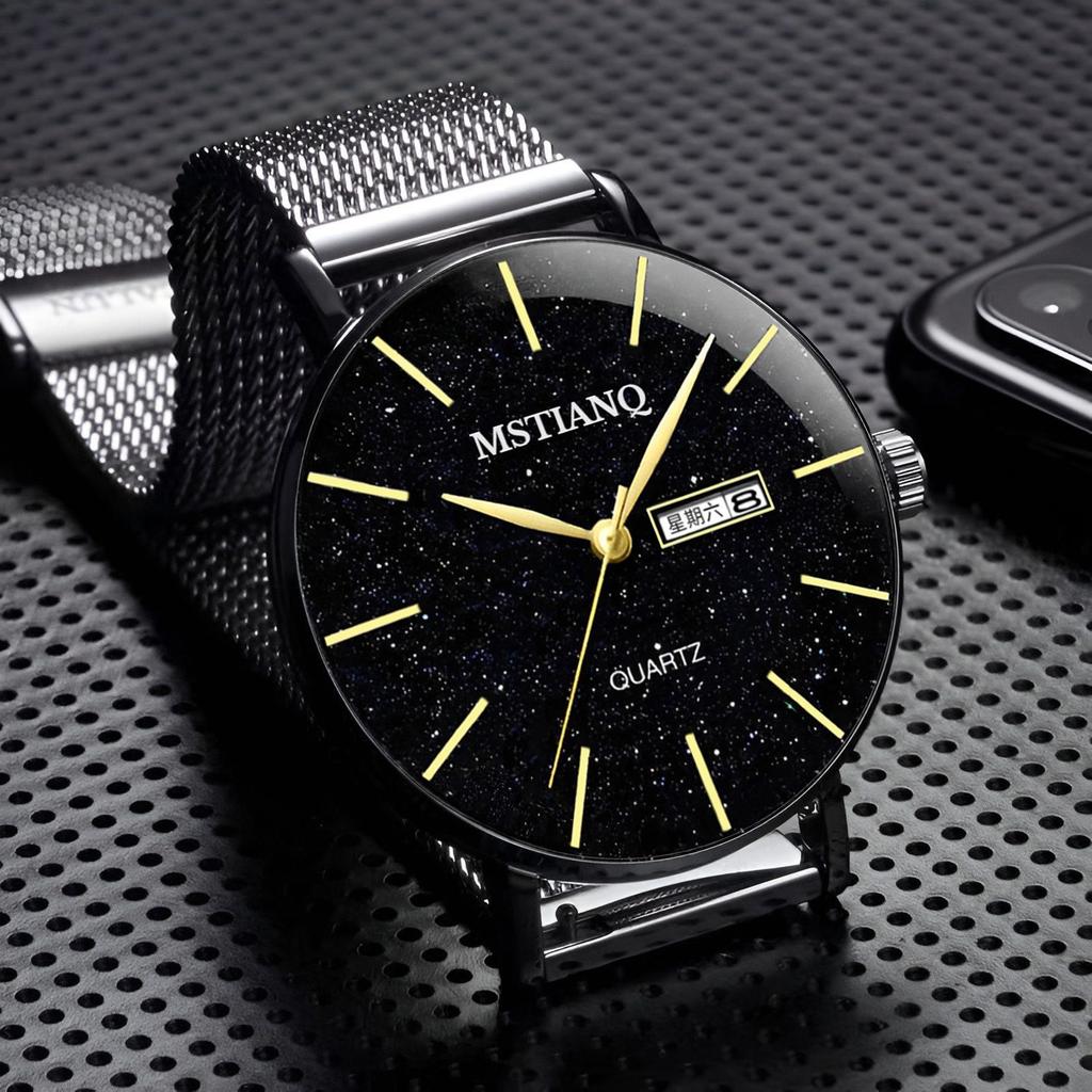 Men'S Watch Male Student Quartz Watch Trend Junior High School College Student Luminous Fashion High Value Quartz Watch