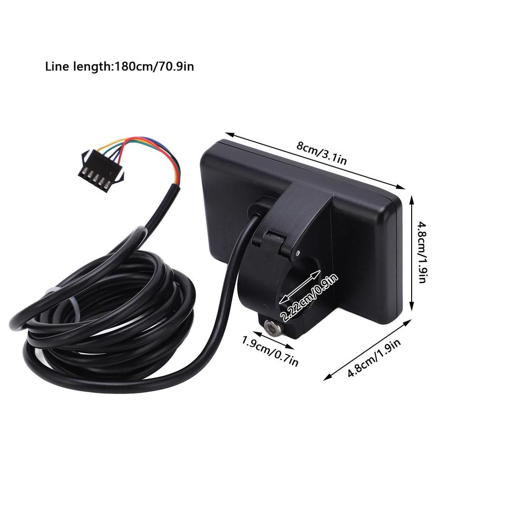 J-ouuoS866 Elektrisches Fahrrad Display LCD Messgerät 24V 36V 48V Elektroroller Bedienfeld mit SM-Stecker