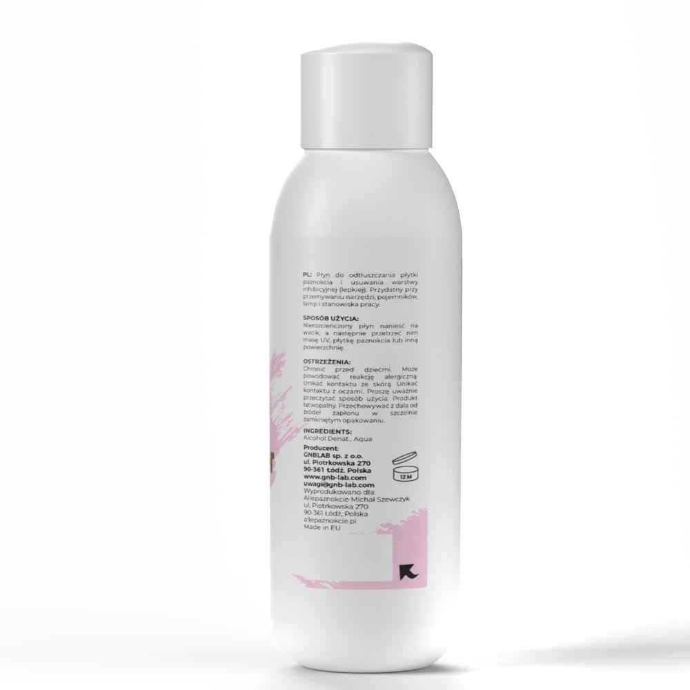 Cleaner Allelac Płyn Do Odtłuszczania Płytki Paznokcia 500Ml Et