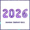 32inch 2026 Foil Balloons Color New Year Party Decorations Anniversary Supplies 12 Inch Glitter Latex Balloons Photo Booth Props
