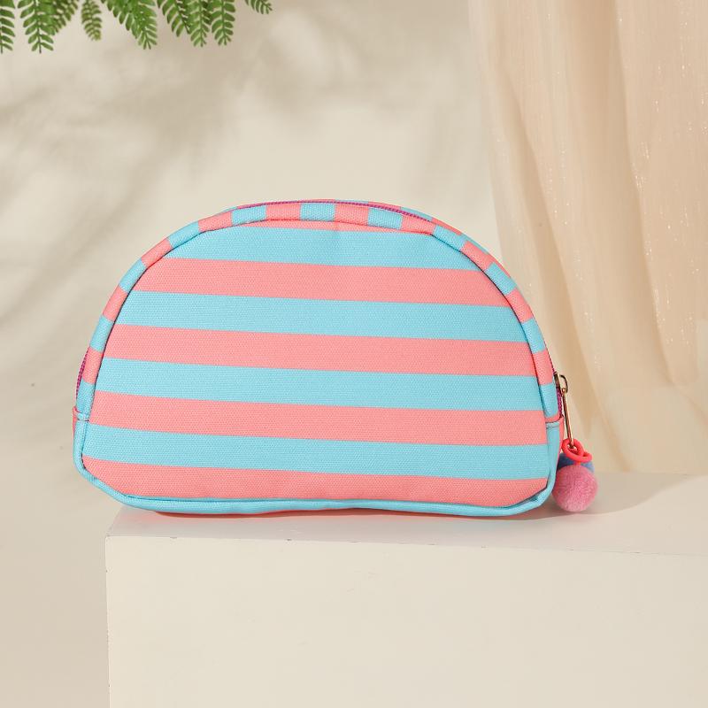 

Striped Shell Storage Bag Dopamine Cosmetic Bag Travel Outdoor Portable Storage Bag A2