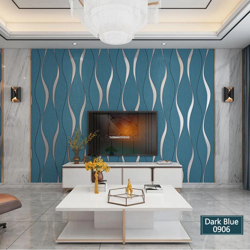 9.5 Meters Water Wave Pattern Non Woven Wallpapers Curved Imitation Deer Skin High Quality Home Ornament Wall Cover 3D