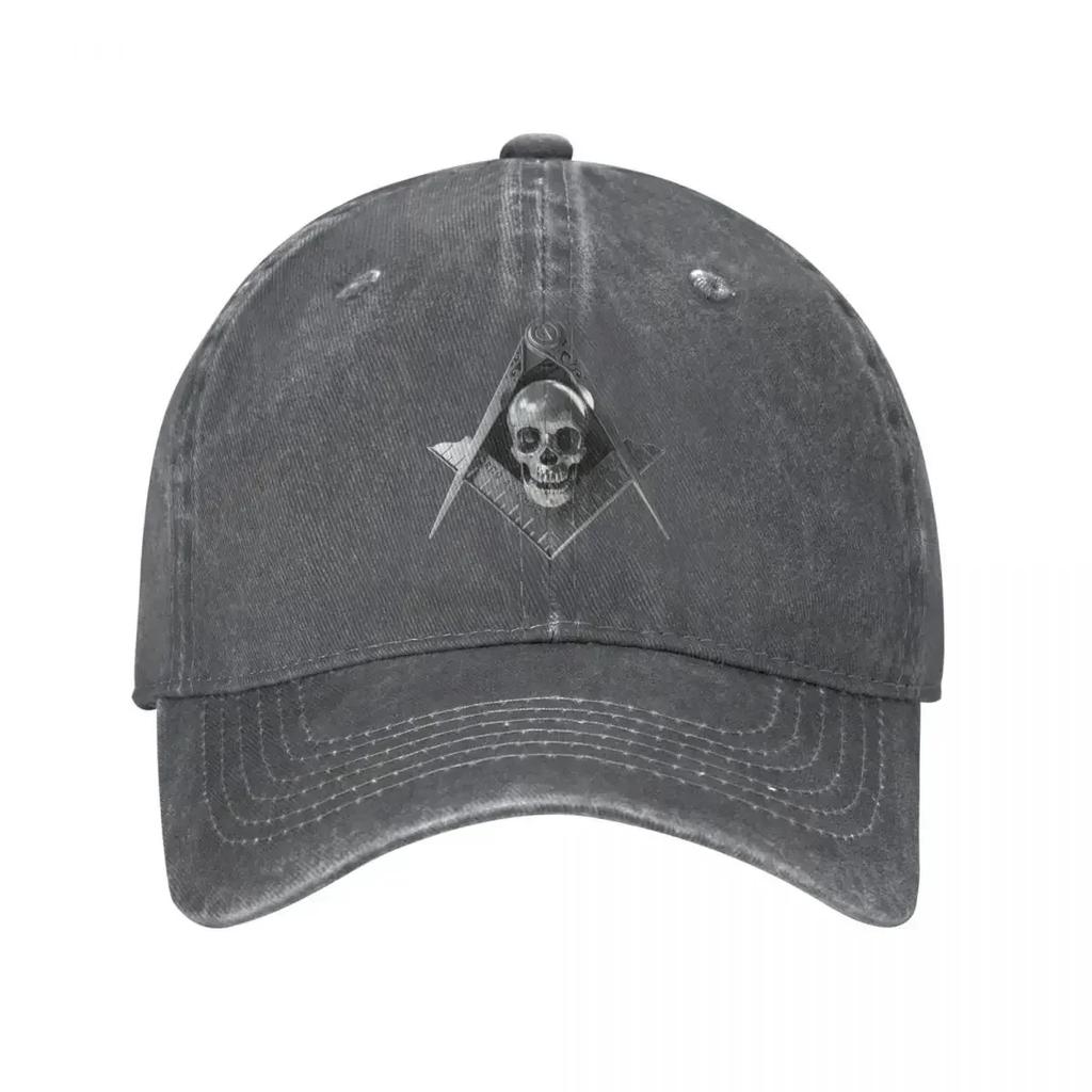 Ponytail Baseball Cap Adjustable Hats Freemason Skull Widows Son Masonic Spring Autumn Cap Washed Cotton Casquette Hip Hop