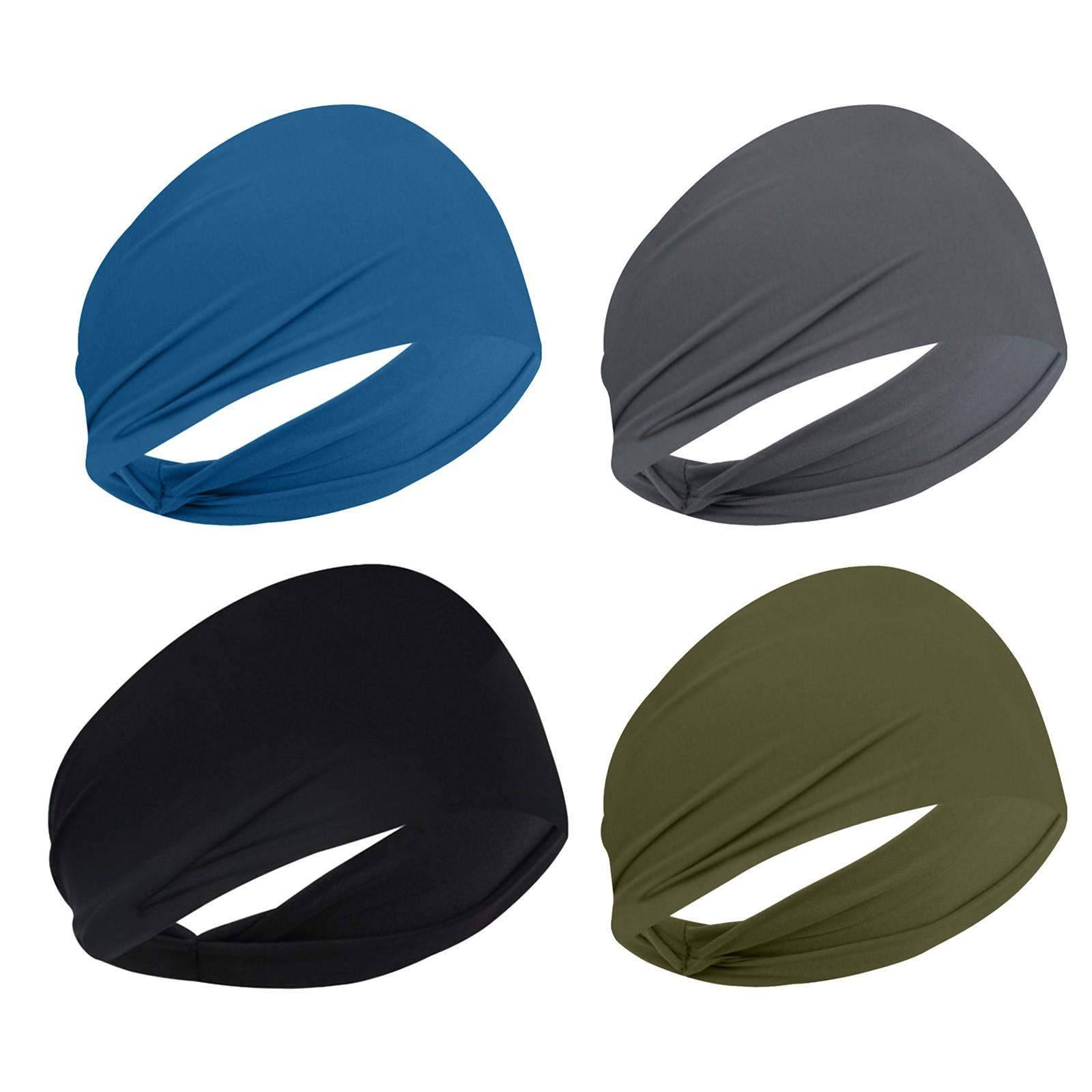 

Мужская спортивная повязка на голову для тренировок, спортивная повязка для бега, велоспорта, йоги, баскетбола, эластичная повязка для волос унисекс(4 шт.) One Size