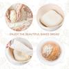 Bread Proofing Basket Set Sourdough Bread Making Supplies Baking Fermentation Basket Rattan Basket Gift Set (9 Inch, Round)