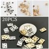 Set of 20 Mini Hinges + Screws Brass Plated for Dollhouse Furniture Perfect for Repairing Jewelry Boxes and Model Making