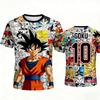 2026 New Adult Men's Dragon Ball Goku 3D Printed Football Jersey T-Shirt Kids Anime T-Shirt Special Football Jersey Unisex Y2k