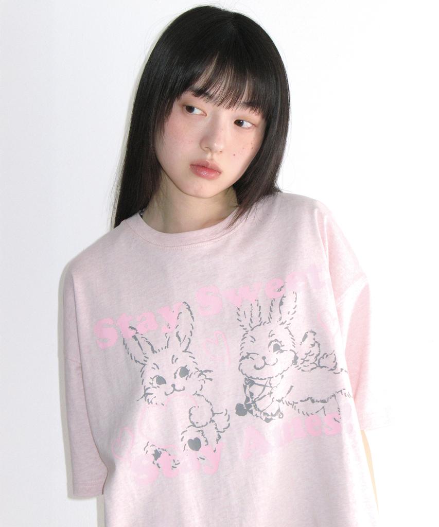 AMES-WORLDWIDE Sweet Rabbit Tee Pink