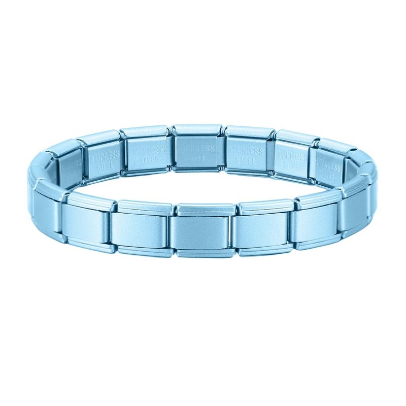 Braccialetti Charm Italiani Fai da Te Catena di Base Bracciale in Acciaio Inossidabile Moduli Assemblati Versatili Regalo Ideale 9mm Universale Dropshipping