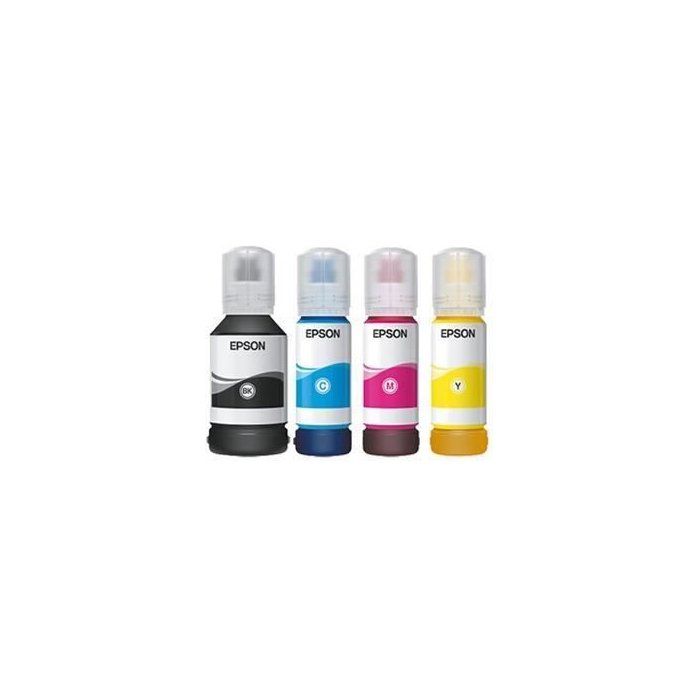 Multipack de 4 Bouteilles d'encre - EPSON - EcoTank 113 - Noir - Jaune - Cyan - Magenta