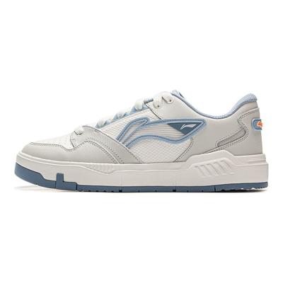 Li Ning Common 80. roky Pohodlné Mäkké Elastické Klasické Protišmykové Odolné Nízkoprofilové Skateboardové Topánky Pánske Tenisky Biela Sivá Modrá AGCV051-2