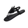 Flat bottomed elastic band casual herringbone clip toe fashionable bow temperament beach sandals