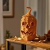 With Removable Lid Pumpkin Candy Storage Basket Handwoven Pumpkin Lantern Lamp  Harvest Festival