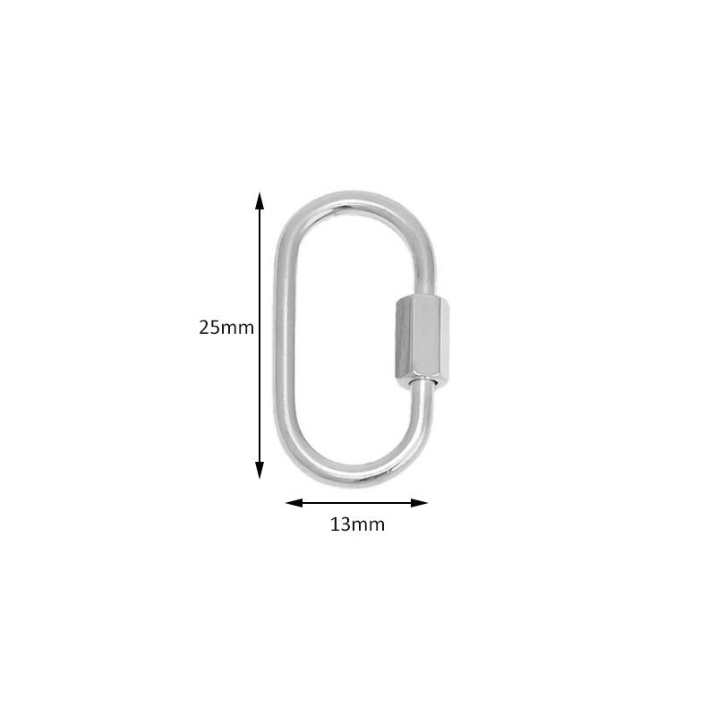 

2/4Pcs Stainless Steel Gold Oval Heart Screw Locking Clasp Connector DIY Necklace Bracelet Keychain Jewelry Making Supplies gold 2 Pcs