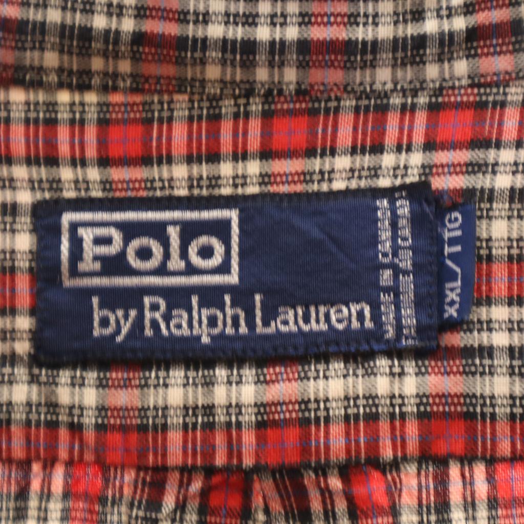 Polo by Ralph Lauren 90s Old Canadian Check Pattern Long Sleeve Button Down Shirt Men's Used