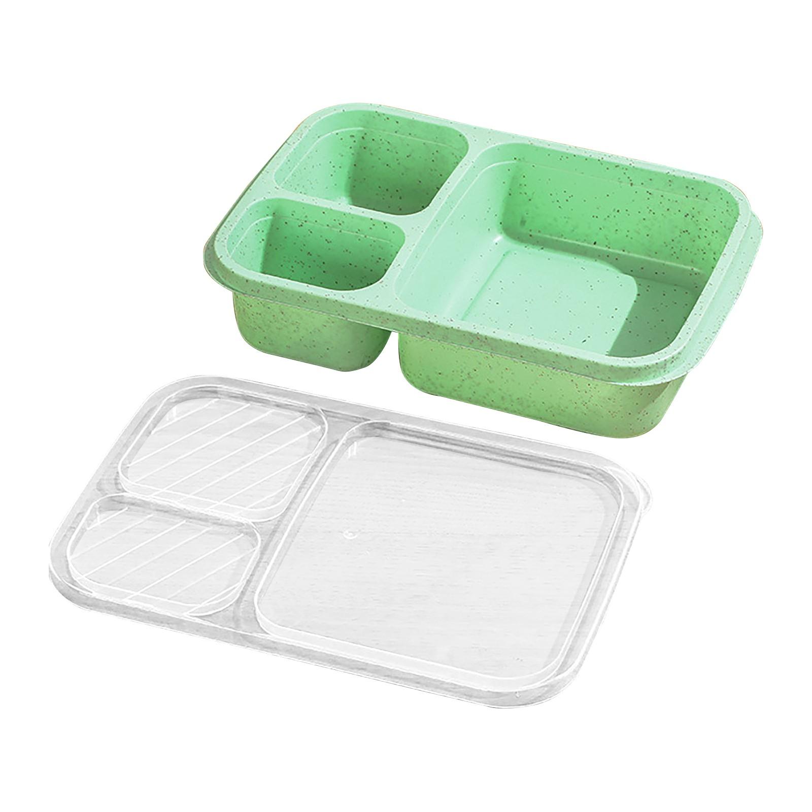 

3 Compartment Reusable Bento Box Leak-Proof Portable Food Storage with Secure Lid Ideal for School Work Camping and Picnics