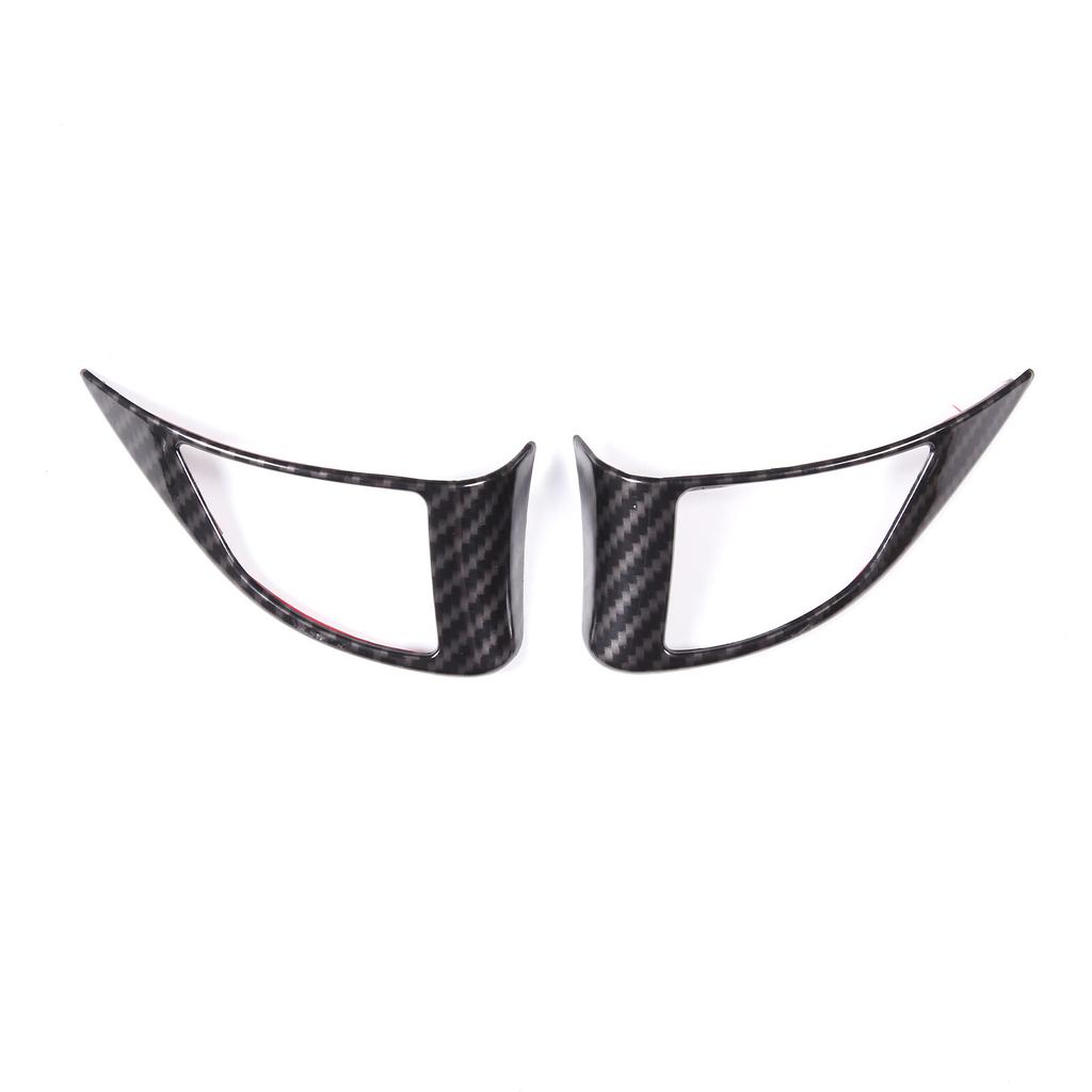 Carbon Fibre ABS Steering Wheel Button Trim Cover For Fiat 500 Abarth 595 10-15