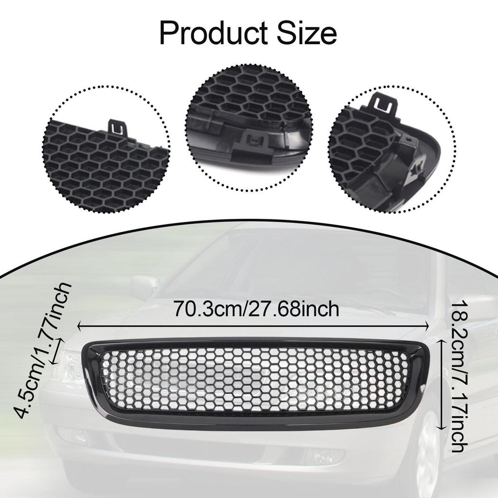 Front Mesh Grille Grill Auto Accessory Sleek 30744915 for Volvo S40 V50