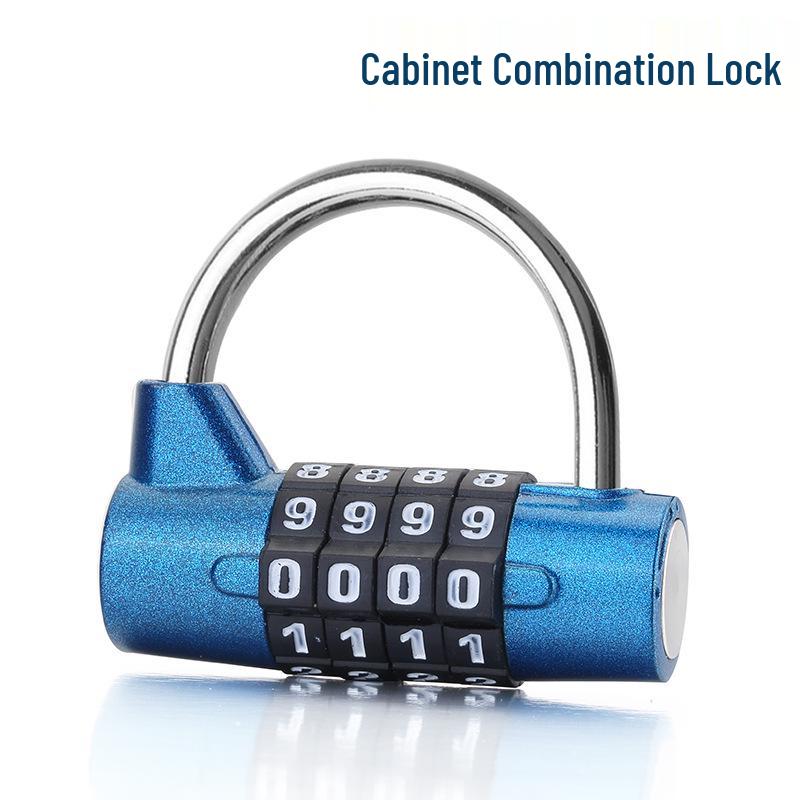 4-Digit Large Horizontal Character Padlock for Gym Lockers and Cabinets
