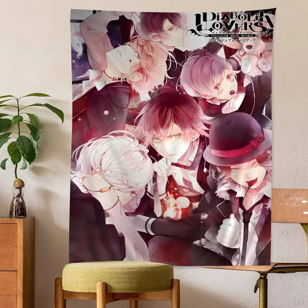 Video Game DDiabolik LLovers Colorful Tapestry Wall Hanging Hanging Tarot Hippie Wall Rugs Dorm Art Home Decor