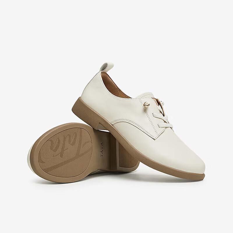 TATA Women s Simple British Retro Oxford Shoes 35 бежевый