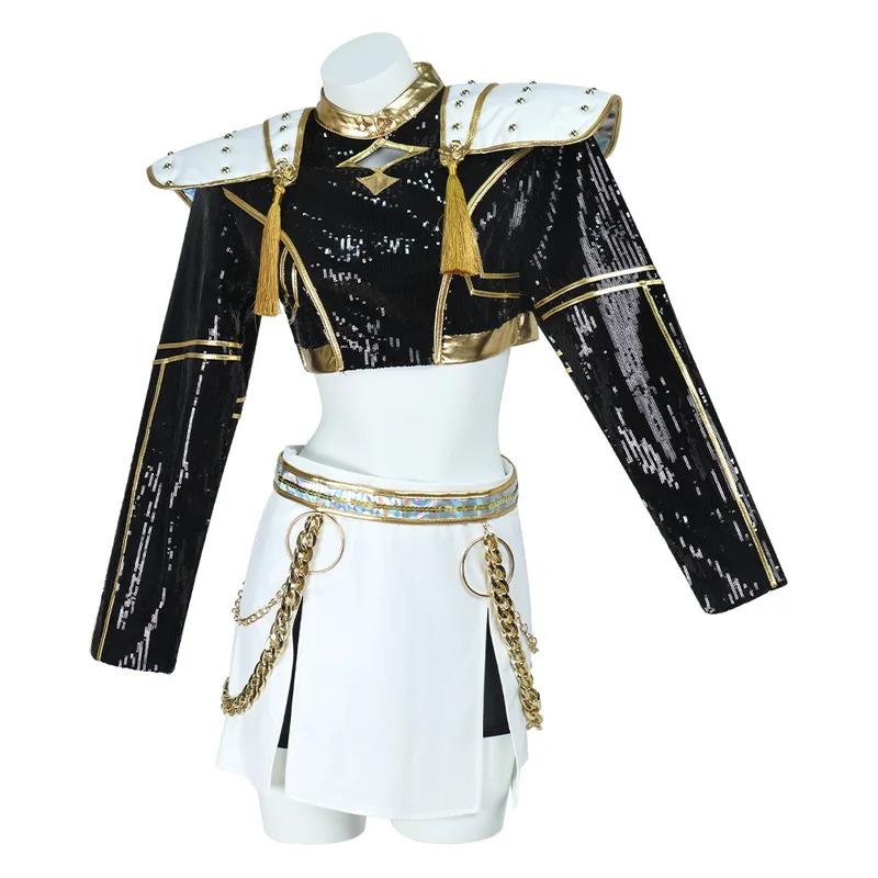 Cosplay de Disfraz para Niñas Ropa de Lentejuelas Ropa Brillante Atuendos de Escenario para Niñas Halloween Carnaval Fiesta de Cosplay Cosplay IRCJYE