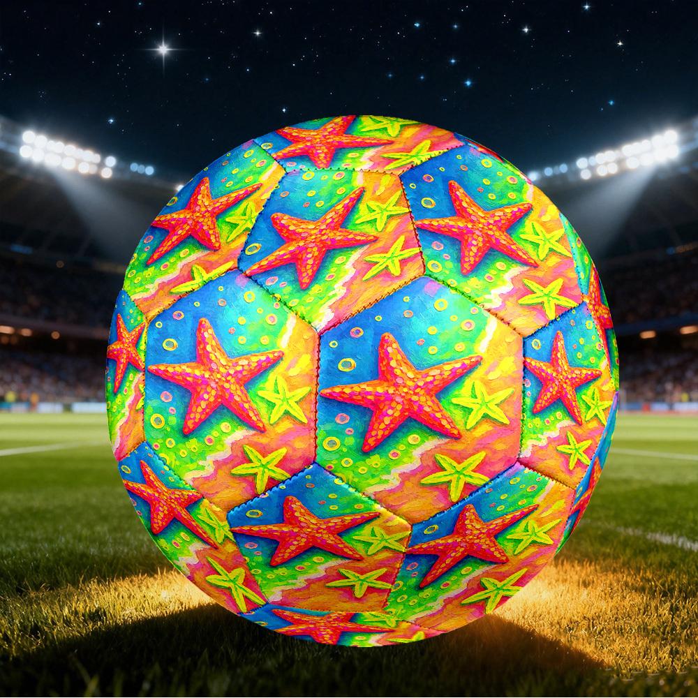 1pc Starfish Dreamscape Size 5 Soccer Ball Professional Match Training Football Indoor &Outdoor Sports Ball Lightweight Durable c65114