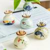 Chinese Style Ceramic Toothpick Holder Mini Retro Cotton Swab Storage Jar Simple Small Vases Decor Toothpick Dispenser Box