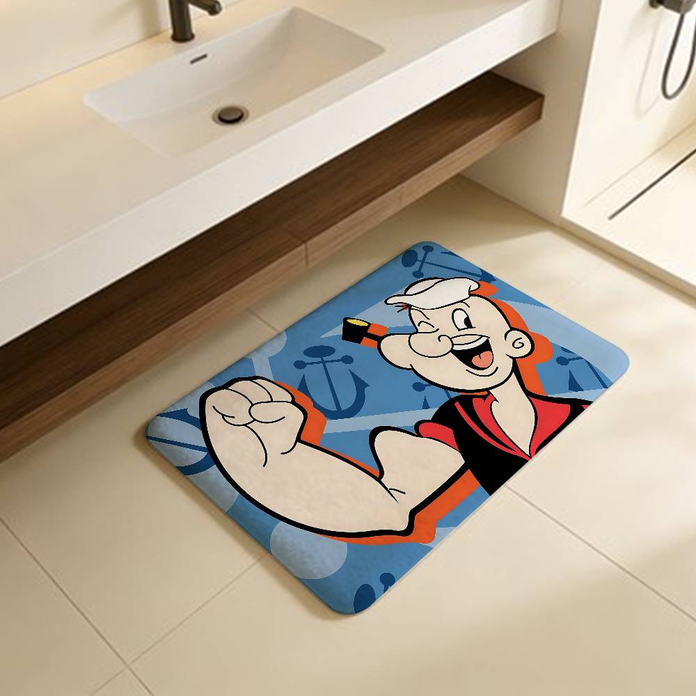 Animation P-Popeye T-The S-Sailor Kitchen Mat Kids Room Bedroom Decoration Balcony Anti-Slip Doormat Living Room Alfombra