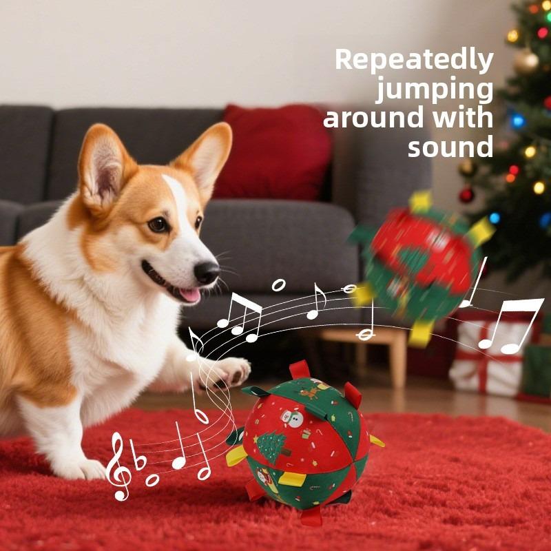 1Pcs Chew Ball Durable Christmas Dog Molars Interactive Fun Bit-Resistant Puzzle Time-killing Pet Toy Healthy Material