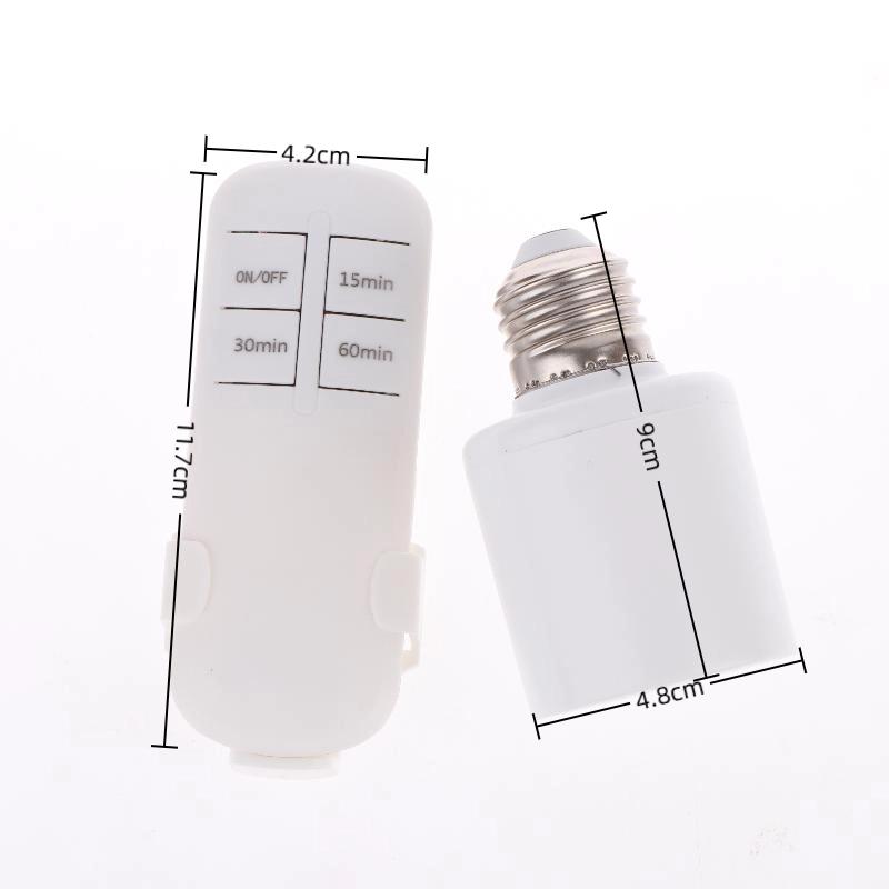 E27 60W Wireless Remote Control Smart Timer Switch Lamp Holder 110V 220V House Multi Light Baby Room Bedroom Timer Switch