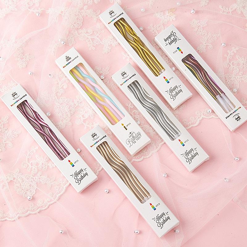 Black and White Curve Cake Toppers for Birthday, Mother's Day, & Christmas