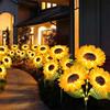 Solar LED Fairy Lights Outdoor Simulated Sunflower Lawn Lamp Garden Ground Light Wedding Valentine's Day Ramadan Decoration