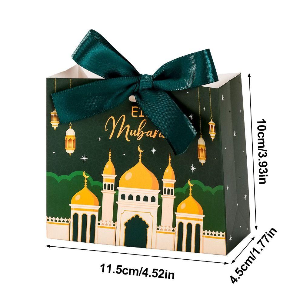 10Pcs Multicolor Eid and Ramadan Gift Boxes Star/Moon Portable Eid Gift Box Simple DIY Gift Packaging Bags