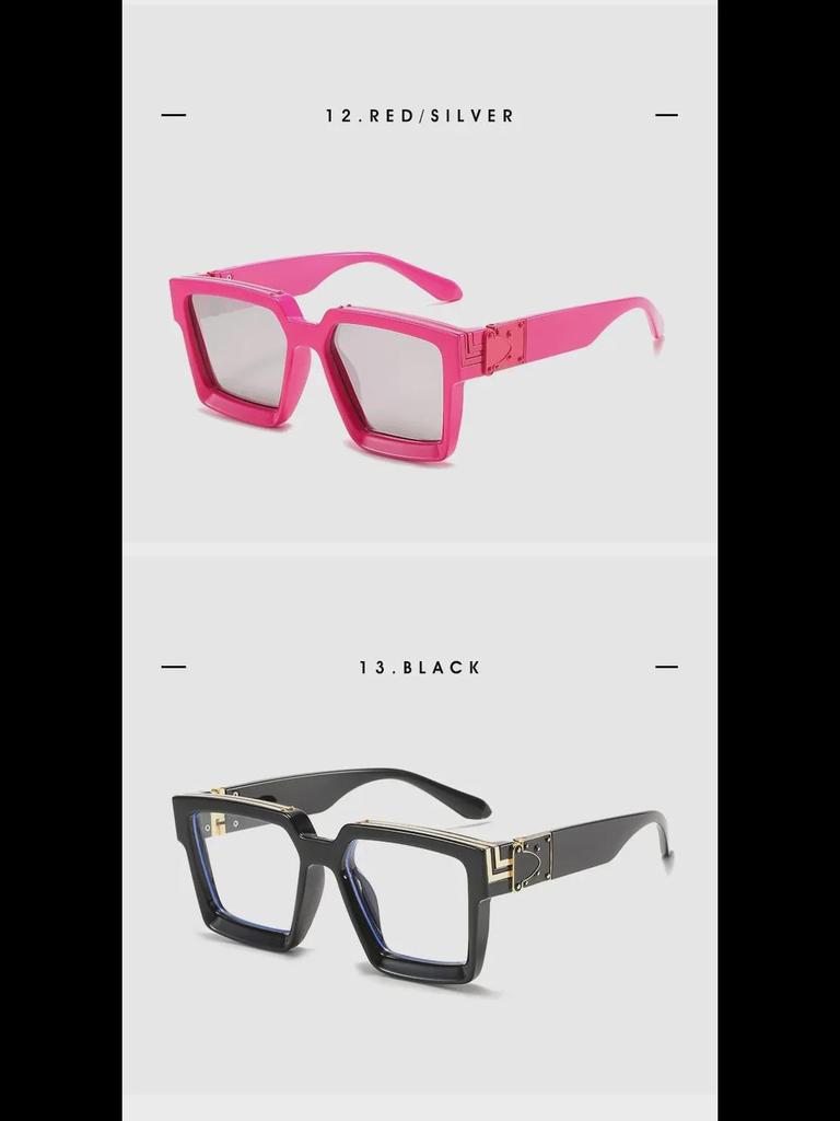 New Cross-Border Large Square Frame Sunglasses for Men & Women - Fashionable Street Style