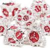 7 Pcs White Red Lotus Flower Metal DicePerfect For Rpgs, Board Games, And Card Games.Dice For Games, Dnd Dice Set