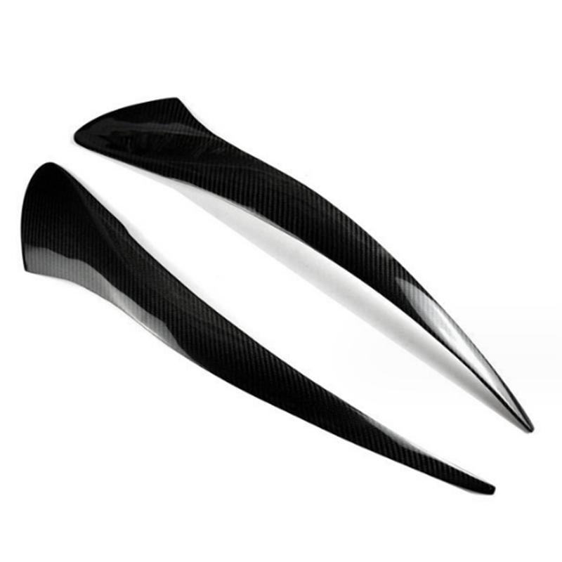 A28G-Front Headlight Cover Head Light Lamp Eyelid Eyebrow Trim For BMW 5 Series GT GT528 GT535 GT550 F07 Real Carbon Fiber Parts