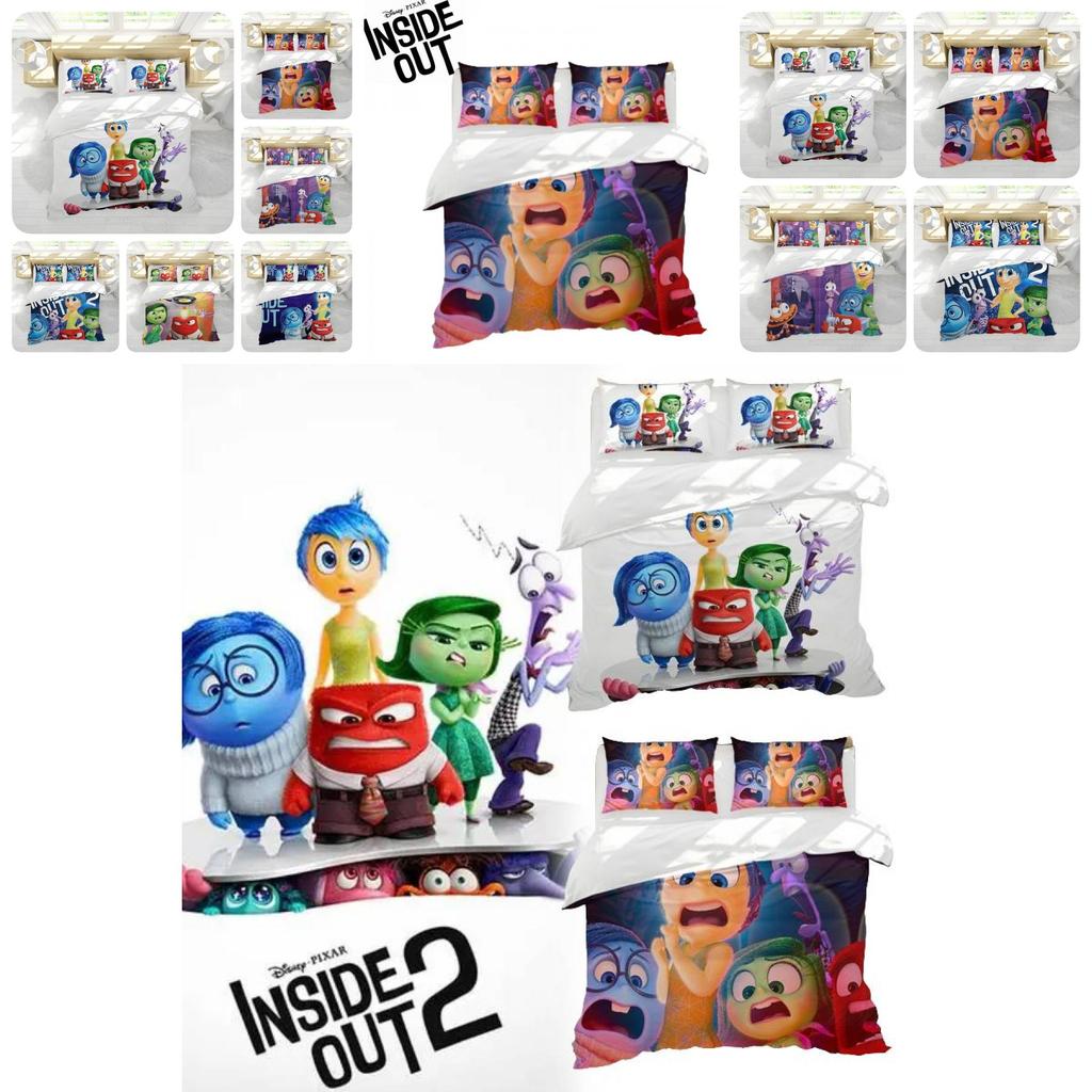 Entzückendes Alles steht Kopf 2 Bettwäsche-Set für Kinder Cartoon Anime Druck Weich und gemütlich