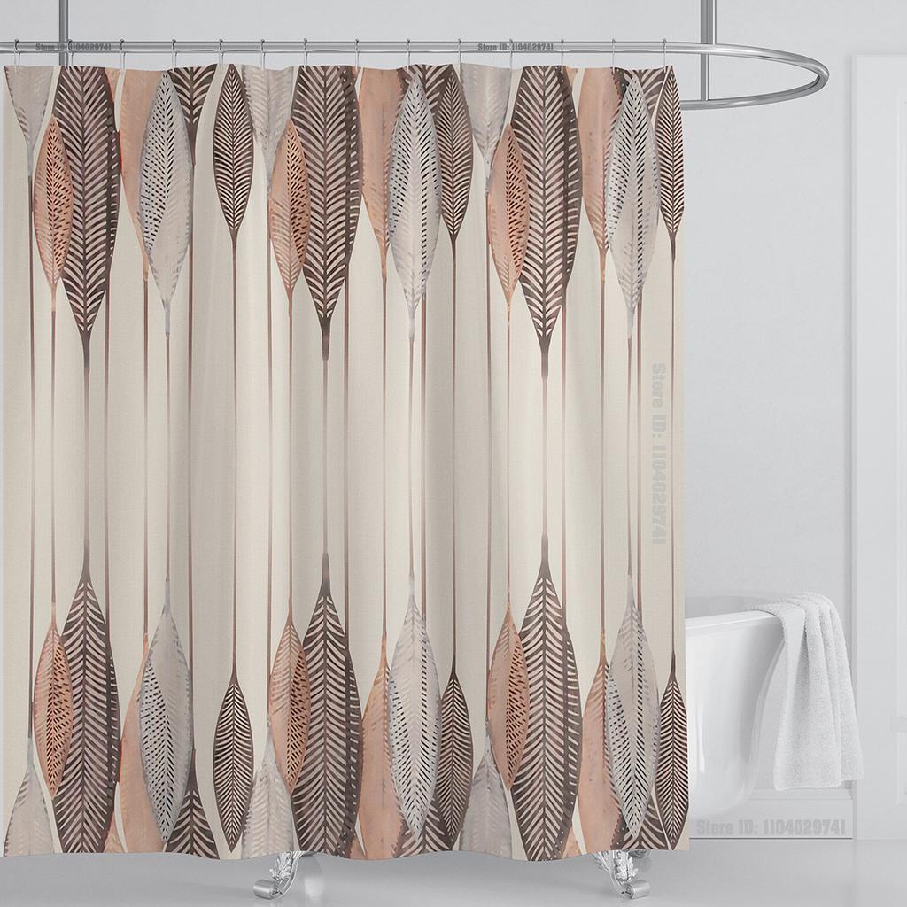 Piante Grafico Tenda da Doccia Impermeabile Tenda da Doccia Tessuto Poliestere Stampa 3D Tende da Bagno Decorazione Bagno Con Ganci