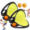 2pcsToss And Catch Ball Game Hand Grasping The Ball Racket For Adult Kid Outdoor Sport Beach Yard Family Activity Pool Funny Toy