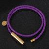Fashion Purple Braided Leather Bracelet Men Bracelet Women Jewelry Multilayer Leather Clasps Charm Bracelet