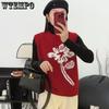 WTEMPO Jacquard Knitted Vest Spring and Autumn Sleeveless Knitted Vest Women's Vest