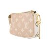 Louis Vuitton Pochette Accessoires Classic Monogram Embossed Chain Shoulder Clutch Mini Women's Beige/Pink