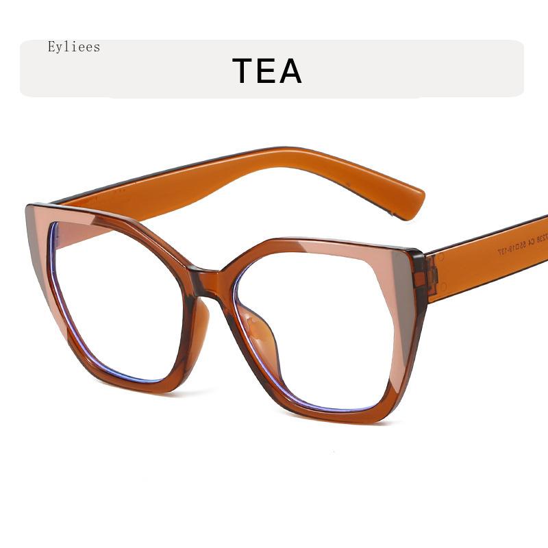 Large Square Eyeglasses Frame For Women Men Trendy Brand Designer Office Computer Goggles Eye Glasses Blue Ray Blocking Eyewear