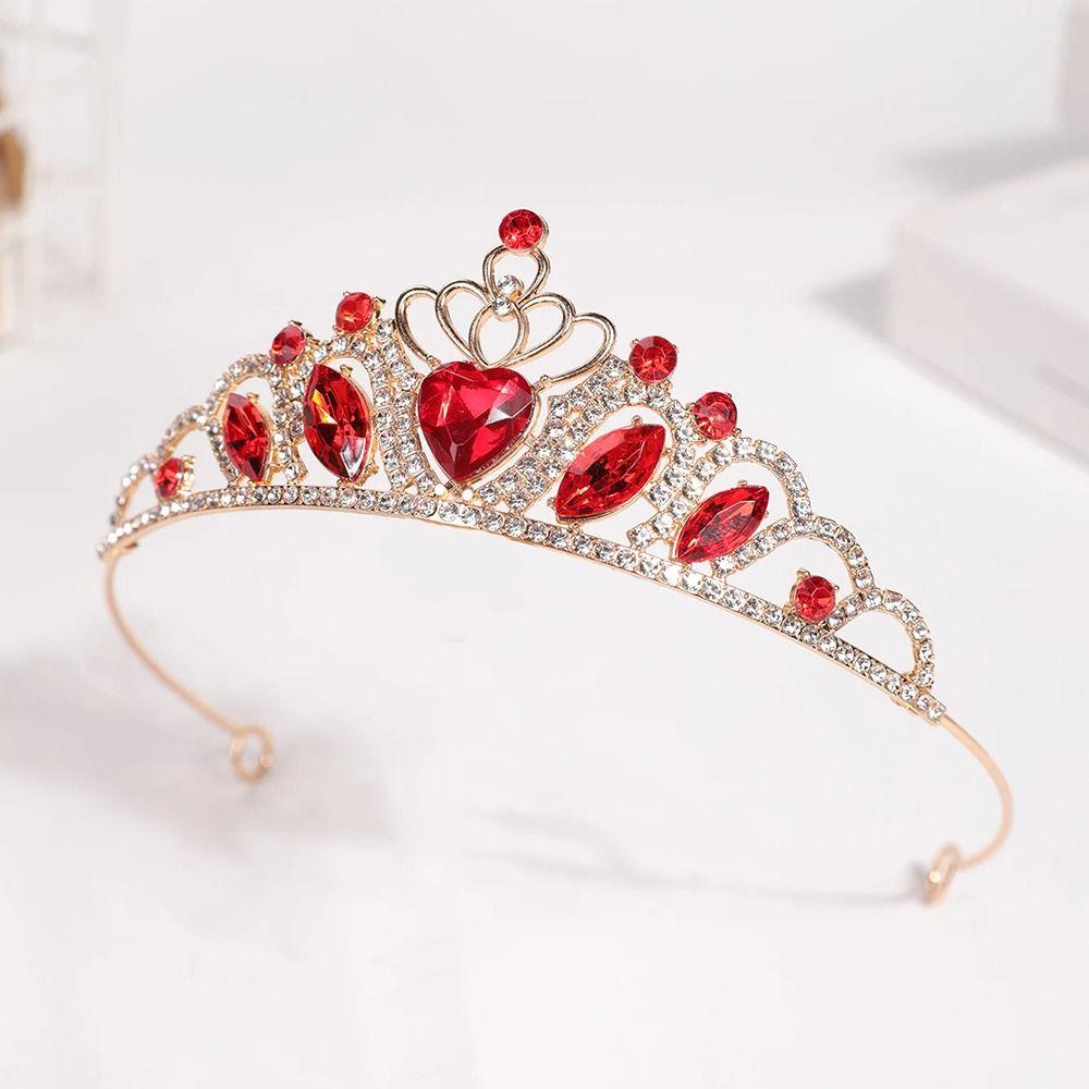 Rhinestone Zinc Zinc Alloy Princess Tiara Bling Bling Children's Crown  Daily Hair Accessories