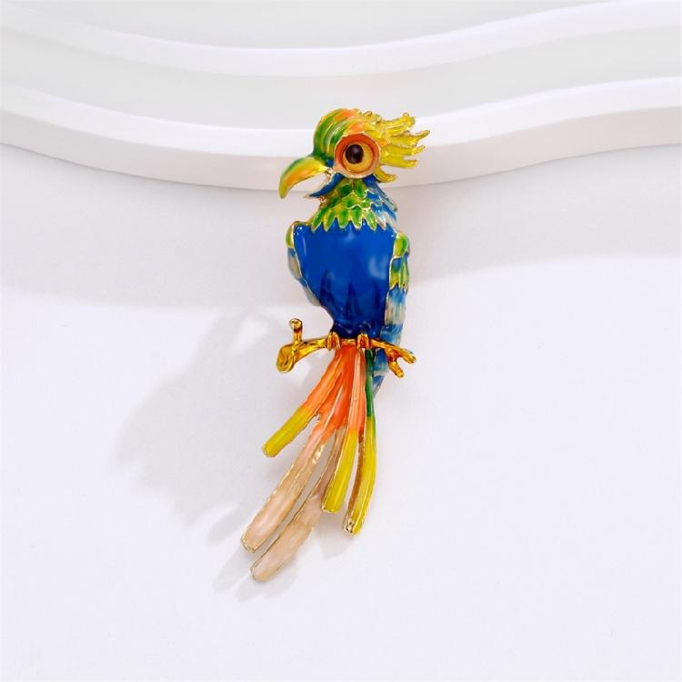 Eye Catching Sophisticated Alloy Parrot Pin Portable Jewelry Accessory for Themed Event Stylish Outfits Casual Wear