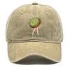 Kiwi Fruit High Heels Print Adjustable Sun Hat, Fruit Trucker Hat Headwear Unisex Simple Cotton Snapback Baseball Cap