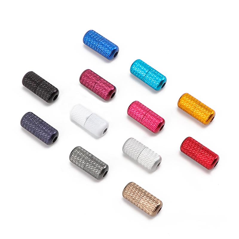 1 Pair Aluminum Capsules Lock Shoelaces Sneakers Buckle Metal No Tie Shoe Laces Colorful Lock Buckle Kits Shoelace Accessories
