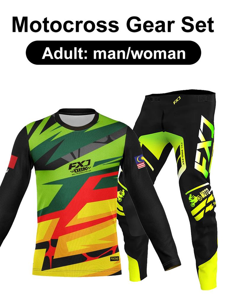 Motocross-Ausrüstungsset Enduro Cross Trikot Hose Sets Racer Ausrüstungsset Offroad Herren Sets Damen Berg Downhill Motorrad MX