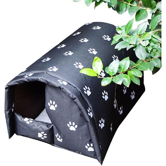 Pet Bed Stray Cat Bed, Outdoor Rainproof and Sunscreen Oxford Cloth Cat Litter Pet Supplies Wild Cat Winter Warm Cat House(M)